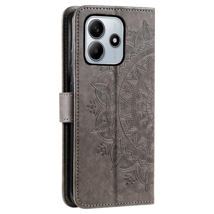 Bild 6,  Xiaomi Redmi Note 14 5G Fodral Mandala Läder Grå