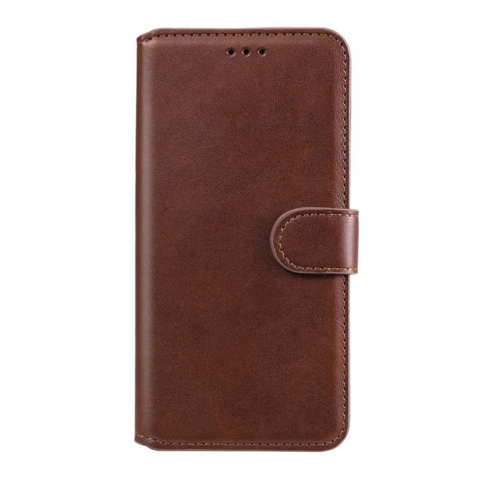 Bild 2,  Samsung Galaxy A32 5G - Klassiskt Läder Fodral - Brun