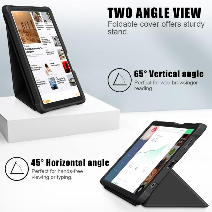 Bild 2,  Samsung Galaxy Tab A7 Lite 8.7 - Origami Case Stand Fodral - Svart