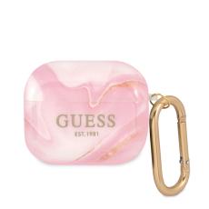 Guess Guess AirPods 3 Marble Collection Med Karbinhake Rosa