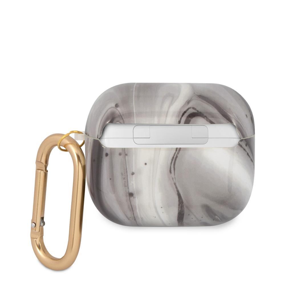 Guess Guess AirPods 3 Marble Collection Med Karbinhake Svart