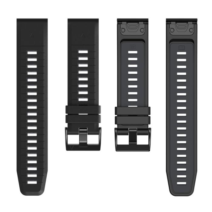 Bild 2,  Garmin Fenix 22 mm Armband Quick Release Silikon Svart