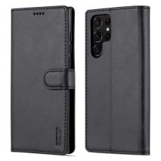 AZNS AZNS Samsung Galaxy S24 Ultra Fodral Retro L&auml;der Svart