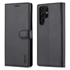 AZNS AZNS Samsung Galaxy S24 Ultra Fodral Retro L&auml;der Svart