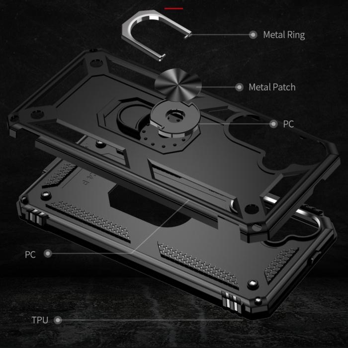 Bild 6,  Samsung Galaxy S24 Plus Skal Ring Armor Hybrid Svart
