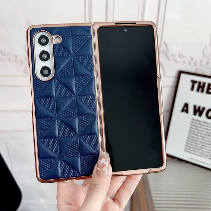 Bild 2,  Galaxy Z Fold 6 Skal Läder Blå