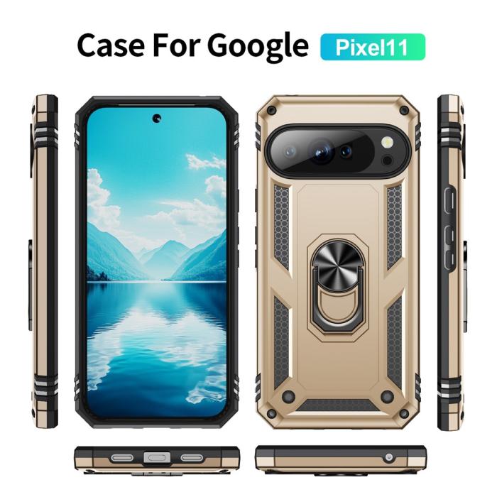 Bild 2,  Google Pixel 11 / 11 Pro Skal Hybrid Kickstand Guld