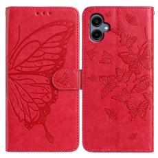  Samsung Galaxy A07 Fodral Med Fj&auml;ril Tryck R&ouml;d
