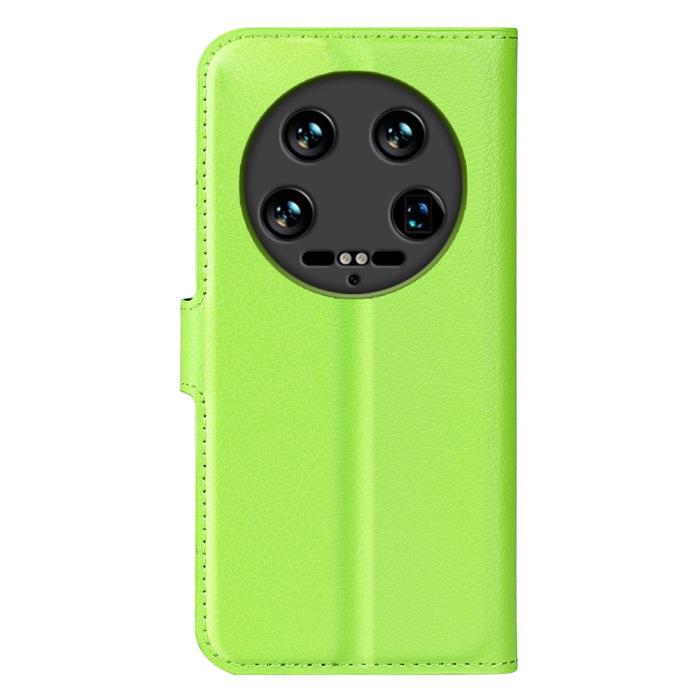 Bild 6,  Xiaomi 14 Ultra Fodral Litchi Läder Grön