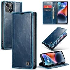 CASEME CASEME iPhone 15 Plus Fodral Oil Wax Flip Bl&aring;