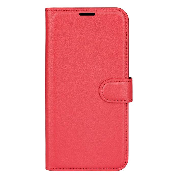 Bild 5,  Samsung Galaxy A55 5G Fodral Litchi Läder Röd