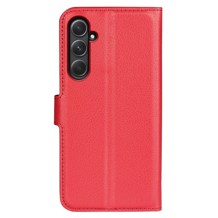 Bild 6,  Samsung Galaxy A55 5G Fodral Litchi Läder Röd
