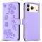  iPhone 17 Pro Max Fodral Med Blommigt Tryck Lila