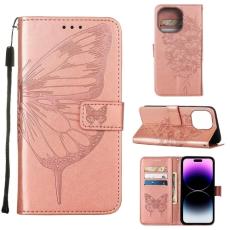  iPhone 14 Pro Max Fodral Fj&auml;ril Tryck Ros&eacute;guld