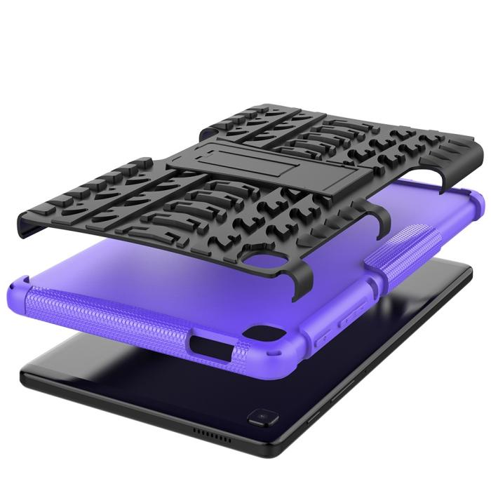 Bild 6,  Samsung Galaxy Tab A7 Lite 8.7 - Rugged Kickstand Armor Skal - Lila