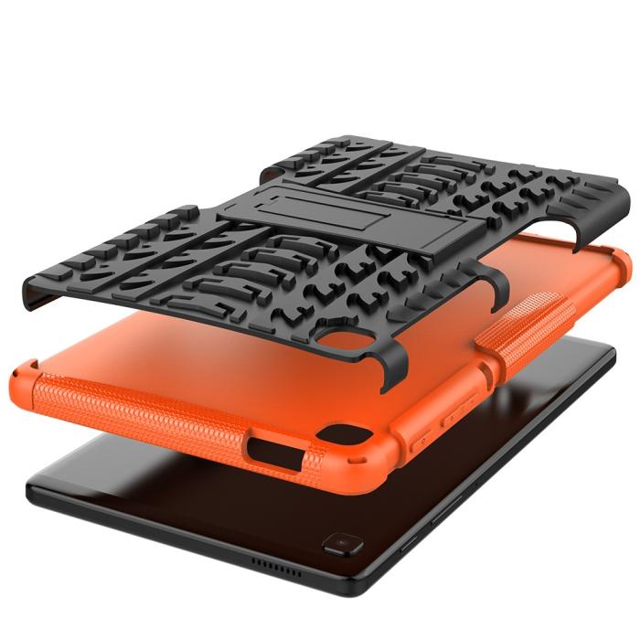 Bild 6,  Samsung Galaxy Tab A7 Lite 8.7 - Rugged Kickstand Armor Skal - Orange