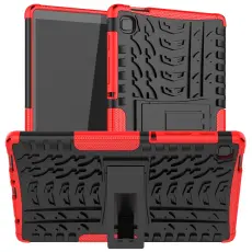  Samsung Galaxy Tab A7 Lite 8.7 - Rugged Kickstand Armor Skal - R&ouml;d