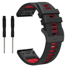  Garmin Fenix 22 mm Armband Quick Release Silikon Svart