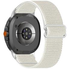  Galaxy Watch 8 46/44/40 mm Armband Justerbart Nylon Beige