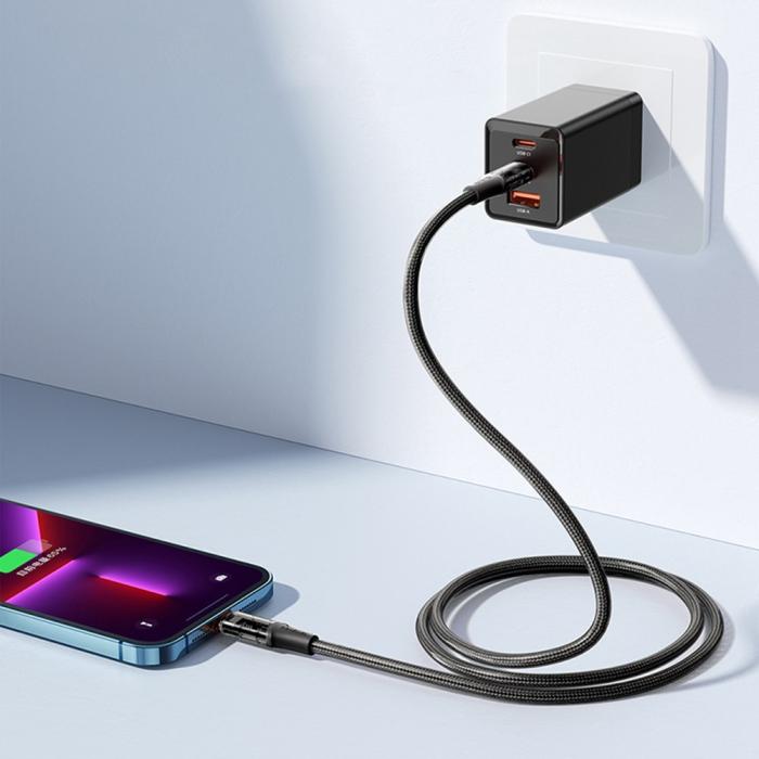 Bild 3, MCDODO Mcdodo 1.2m 36W PD USB-C - Lightning Kabel Svart
