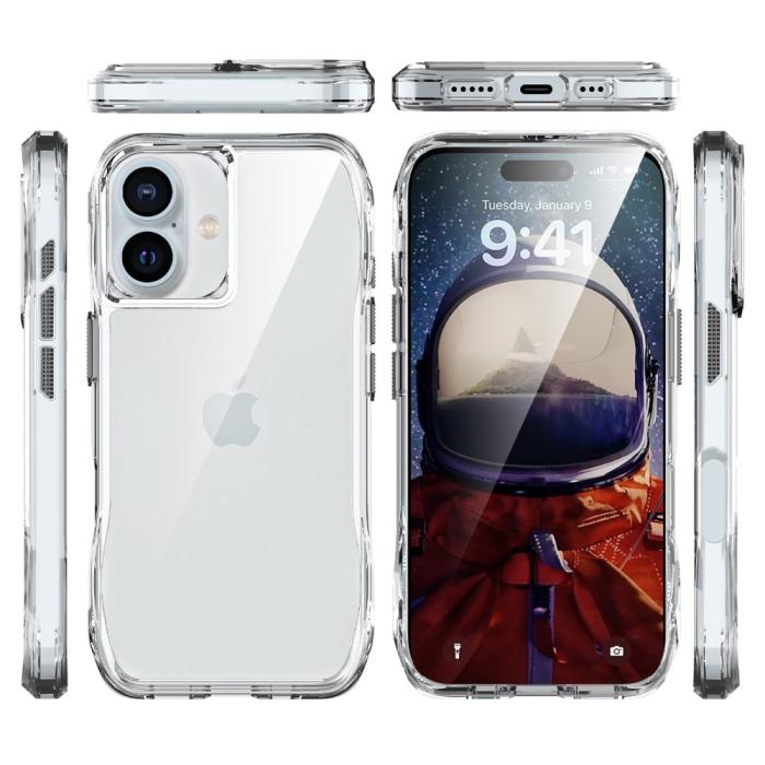 Bild 3,  iPhone 16 Skal Hybrid Transparent