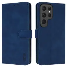 AZNS AZNS Samsung Galaxy S25 Ultra Fodral L&auml;der Bl&aring;