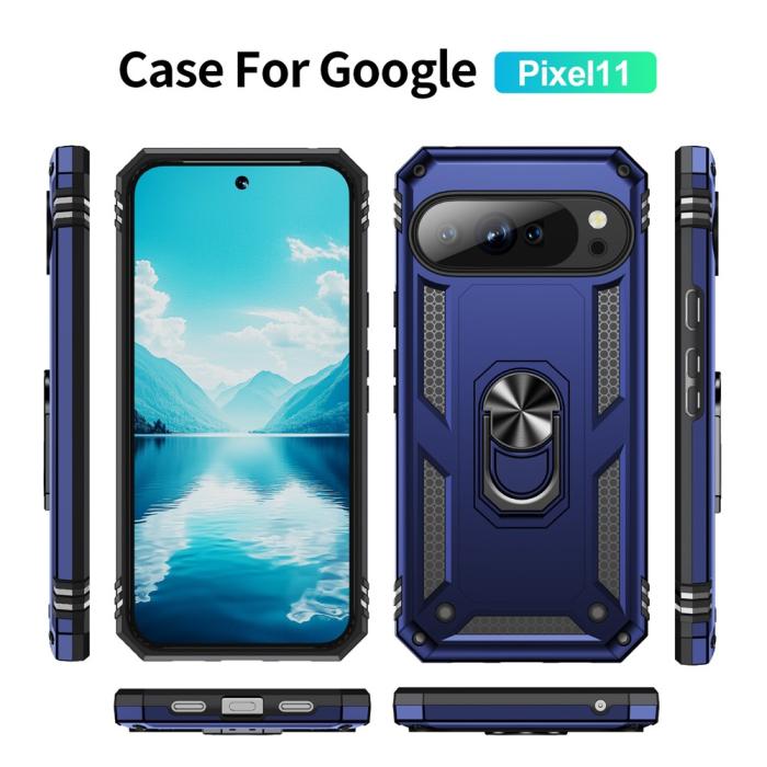 Bild 2,  Google Pixel 11 / 11 Pro Skal Hybrid Kickstand Blå