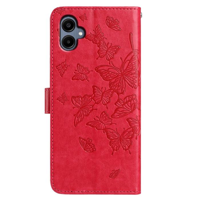 Bild 5,  Samsung Galaxy A07 Fodral Med Fjäril Tryck Röd