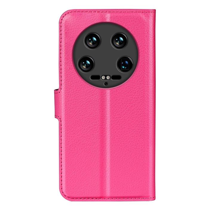 Bild 6,  Xiaomi 14 Ultra Fodral Litchi Läder Rosa
