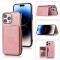  iPhone 14 Pro Skal Med Kortfack Och Magnet Roséguld