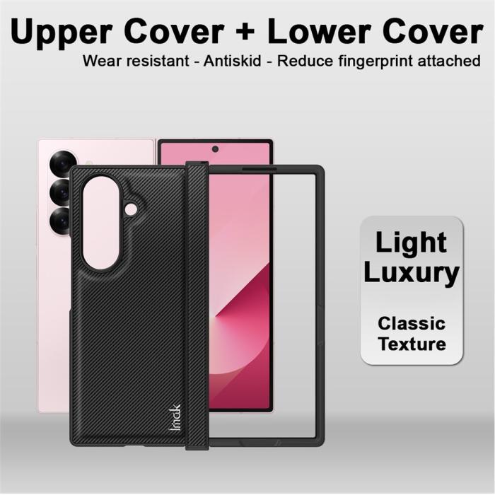 Bild 3, IMAK IMAK Samsung Galaxy Z Fold 7 Skal Kolfiber Textur Svart