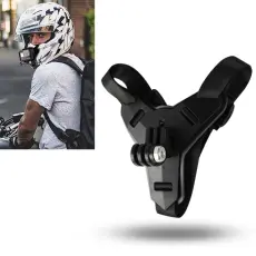  Motorcykelhj&auml;lm Hakbandsf&auml;ste F&ouml;r Actionkamera Svart