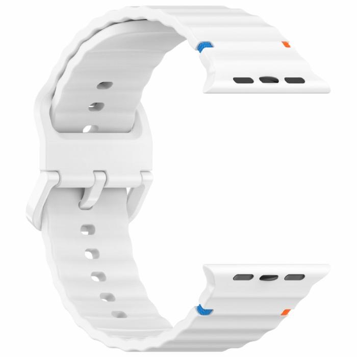 Bild 4,  Apple Watch 42/44/45/46/49 mm Armband Silikon Wave Vit