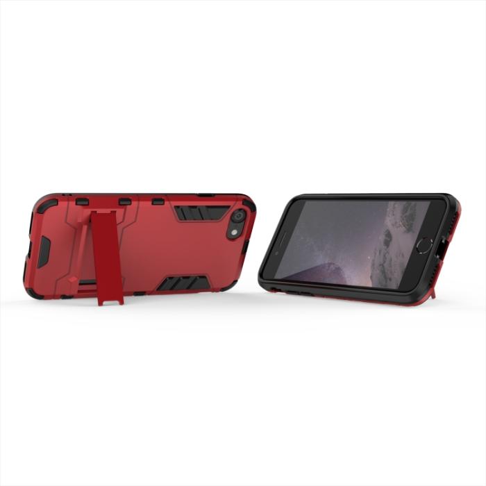 Bild 4,  iPhone 7/8/SE Skal Hybrid Armor Kickstand Röd