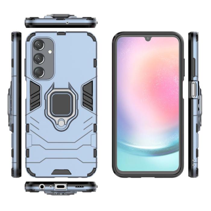 Bild 5,  Samsung Galaxy A25 5G Skal Ring Hybrid Armor Blå