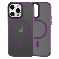 iPhone 15 Pro Skal MagSafe Hybrid Shield Lila