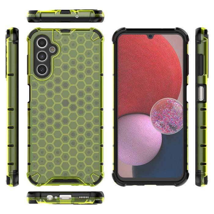 Bild 4,  Galaxy A14 4G/5G Skal Shockproof Honeycomb Textur Grön