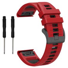  Garmin Fenix 22 mm Armband Quick Release Silikon R&ouml;d