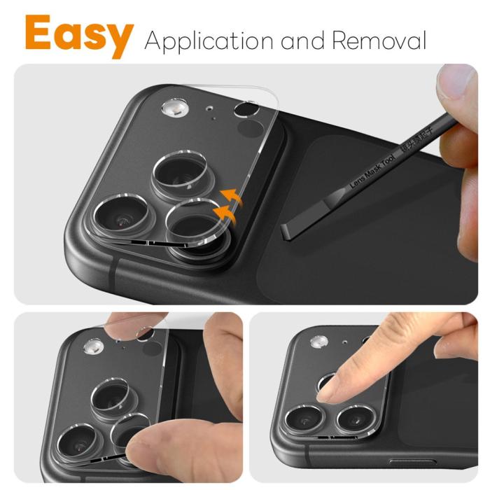 Bild 4, NORTHJO NORTHJO iPhone 18 Pro 2-PACK Linsskydd Härdat Glas