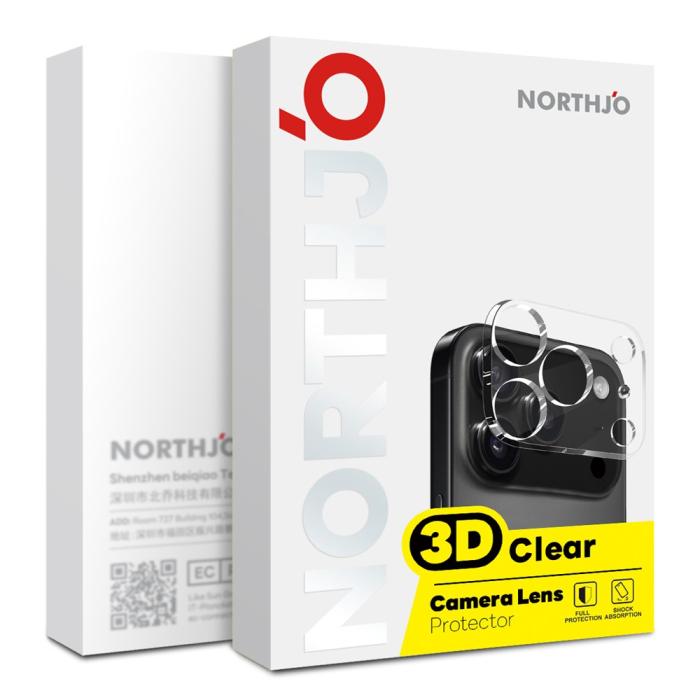 Bild 5, NORTHJO NORTHJO iPhone 18 Pro 2-PACK Linsskydd Härdat Glas