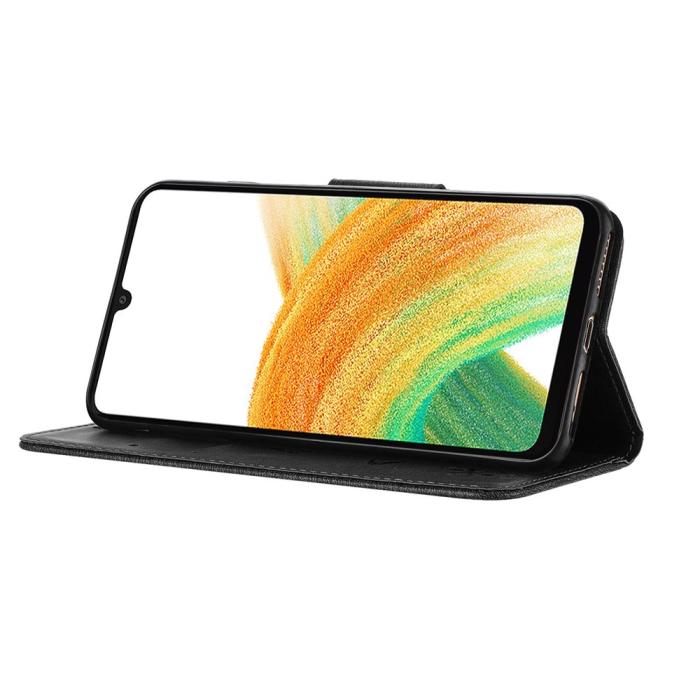 Bild 3,  Samsung Galaxy A27 5G Fodral Läder Fjärilar Svart