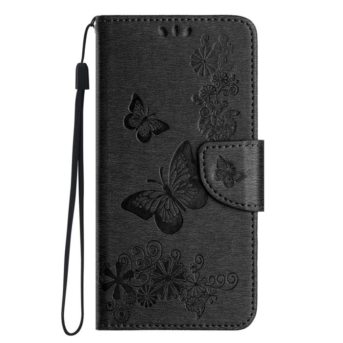 Bild 5,  Samsung Galaxy A27 5G Fodral Läder Fjärilar Svart