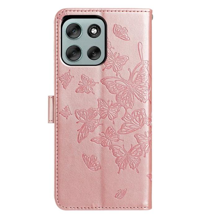 Bild 5,  Motorola Moto G56 5G Fodral Fjäril Tryck Roséguld