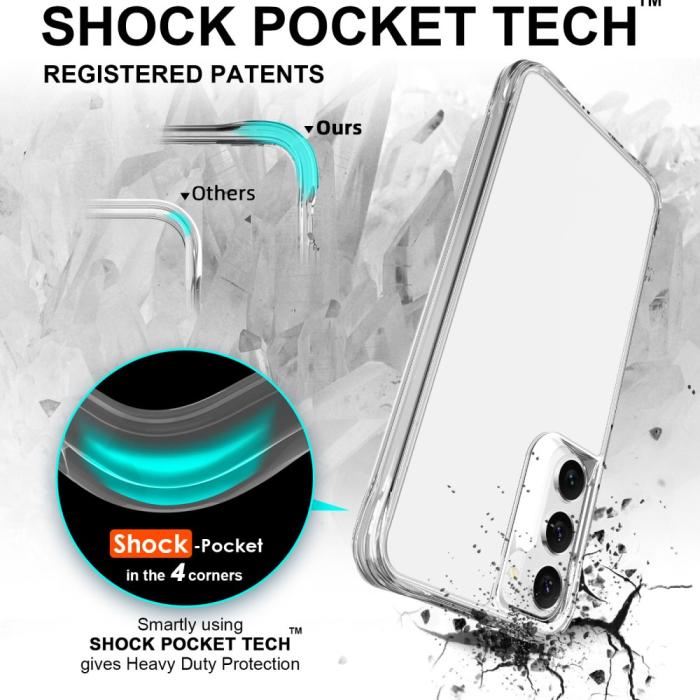Bild 3,  Samsung Galaxy S23 Plus Skal Shockproof Hybrid Transparent