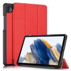  Samsung Galaxy Tab A9 Fodral Tri-Fold PU L&auml;der R&ouml;d