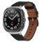  Galaxy Watch 8 46/44/40 mm Armband Äkta Läder Svart