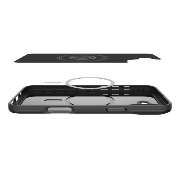 Bild 6, Spigen Spigen iPhone 16 Plus Skal MagSafe Mag Thin Fit Svart