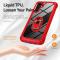  Samsung Galaxy A16/A26 5G Skal Shockproof Ring Hybrid Röd