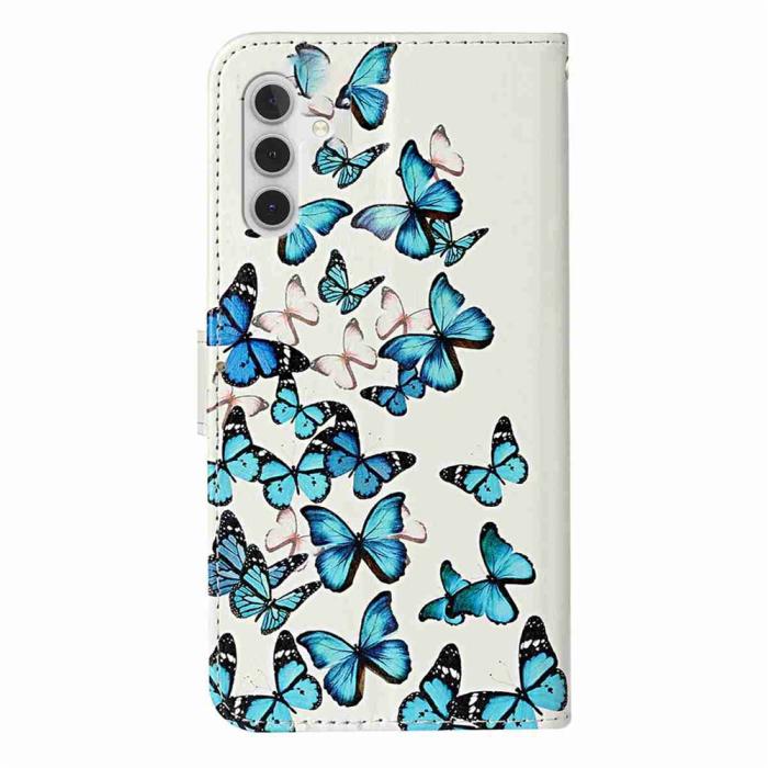Bild 6,  Samsung Galaxy S25 FE Fodral Med Tryck Blåa Fjärilar