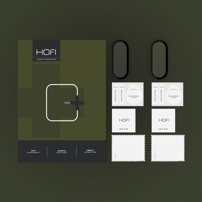 Bild 2, HOFI HOFI Xiaomi Smart Band 9 2-PACK Skärmskydd Pro+ Hybrid Glas Svart